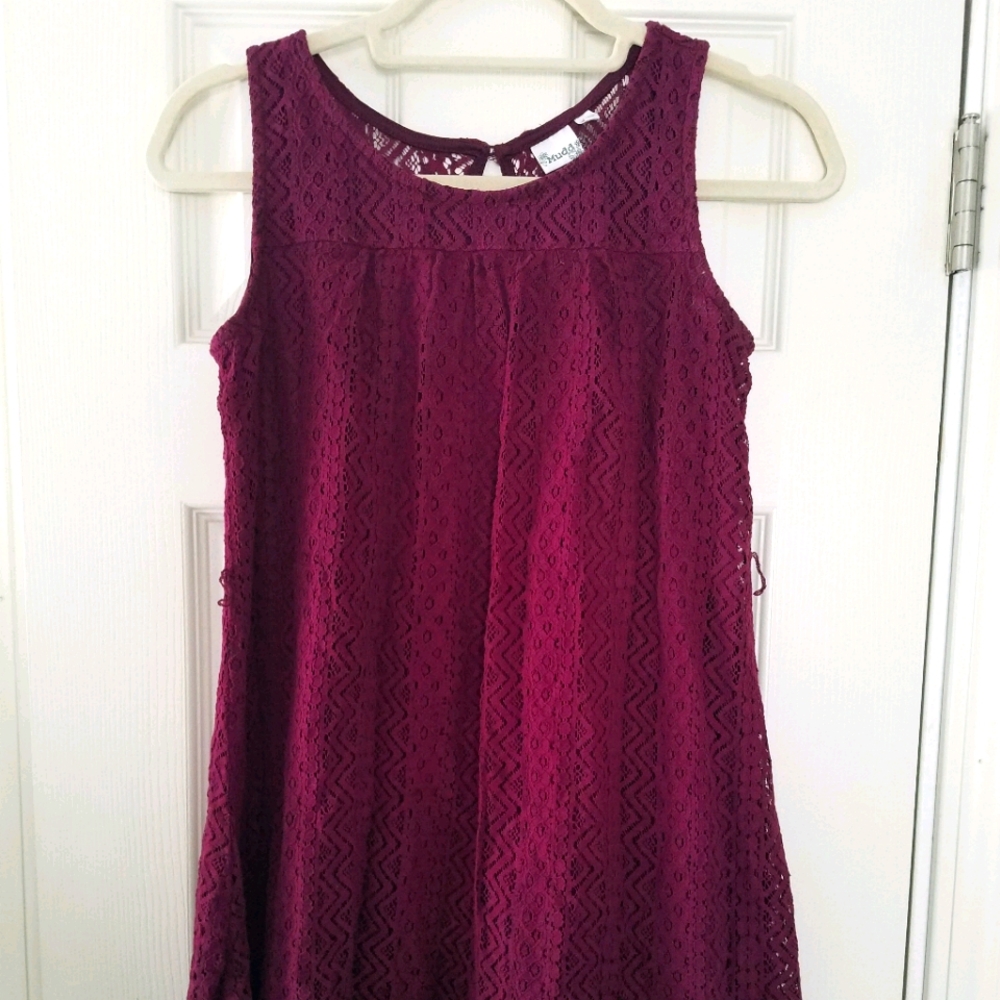 Mudd Girls Purple Lace Tank Top Size 16